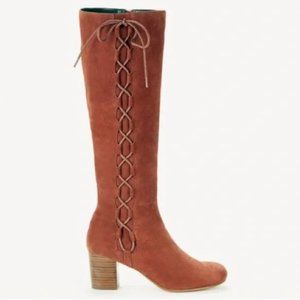 Sole Society Arabella Suede Lace up Boots | Rust | Size 7